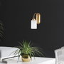 Opviq Lámpara de pared dorada con tapa de cristal